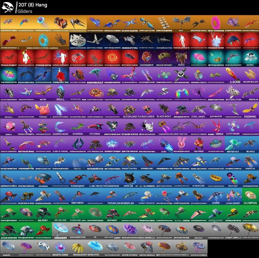 F1374 Over-donation BR account 286 skins 281 pickaxes 207 gliders 211 emotes 